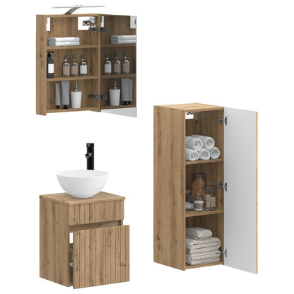 Bathroom Furniture Set 4 pcs Artisan Oak