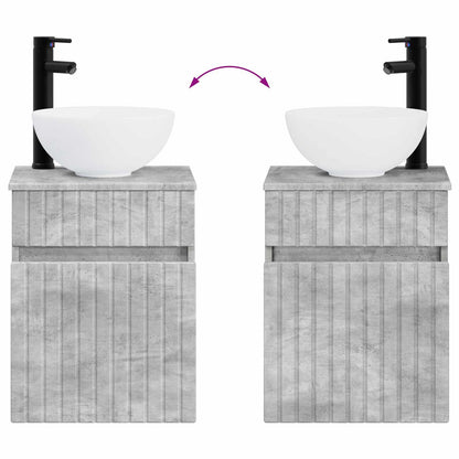 Bathroom Furniture Set 4 pcs Concrete Grey