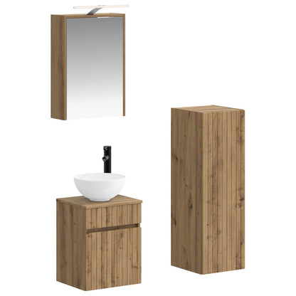 Bathroom Furniture Set 4 pcs Artisan Oak