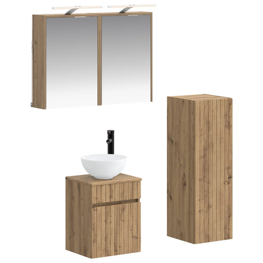 Bathroom Furniture Set 4 pcs Artisan Oak