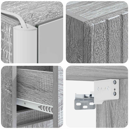 Bathroom Furniture Set 4 pcs Grey Sonoma