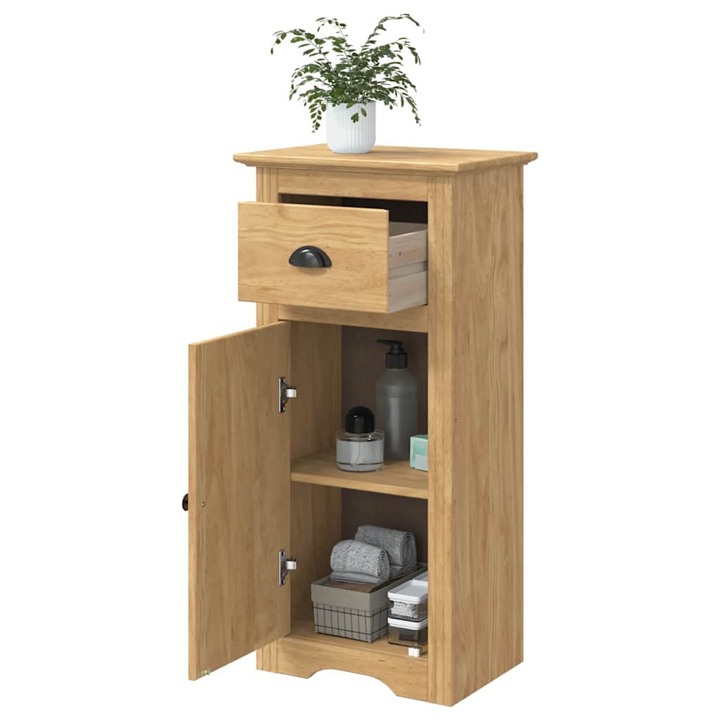 Bathroom Cabinet with Drawer BODO Honey Brown 44 x 30 x 90 cm