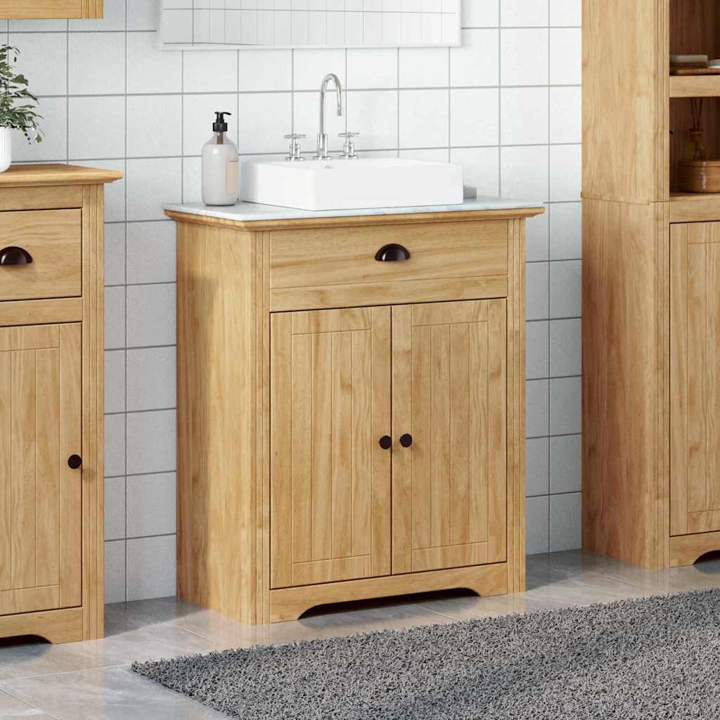 Bathroom Cabinet with Storage BODO Honey Brown 70 x 35 x 80 cm