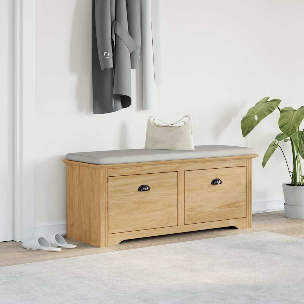 Hallway Bench BODO Honey Brown 118 x 40 x 50 cm Engineered Wood
