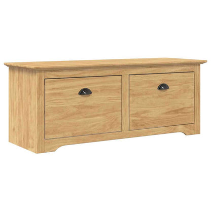 Hallway Bench BODO Honey Brown 118 x 40 x 50 cm Engineered Wood