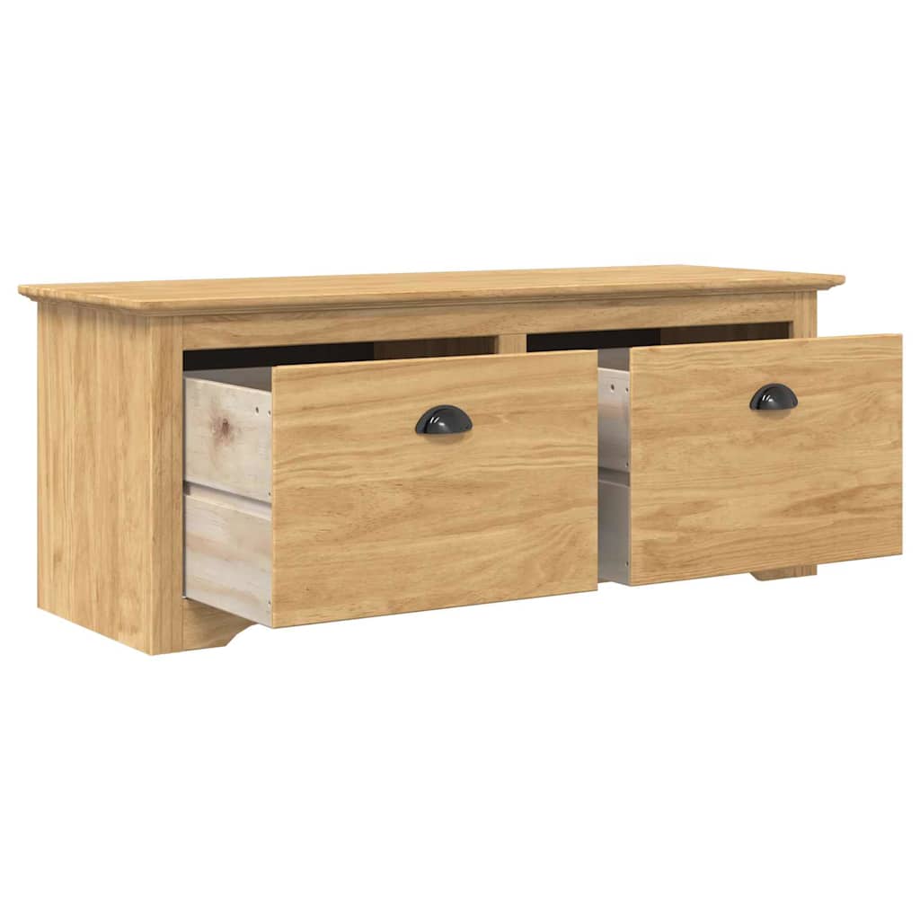Hallway Bench BODO Honey Brown 118 x 40 x 50 cm Engineered Wood