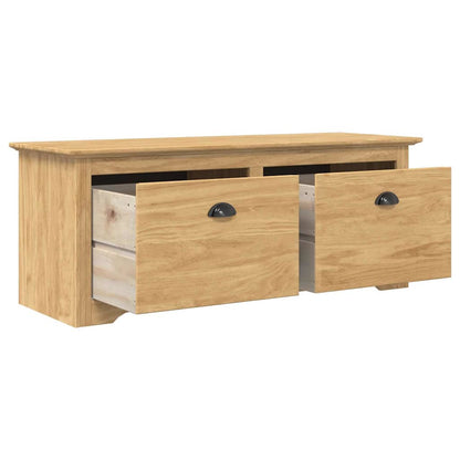 Hallway Bench BODO Honey Brown 118 x 40 x 50 cm Engineered Wood