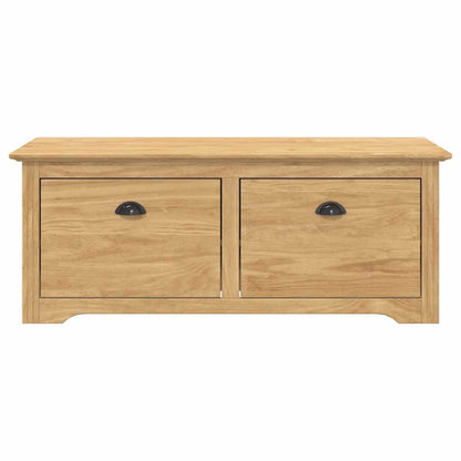 Hallway Bench BODO Honey Brown 118 x 40 x 50 cm Engineered Wood