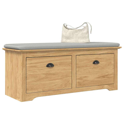 Hallway Bench BODO Honey Brown 118 x 40 x 50 cm Engineered Wood