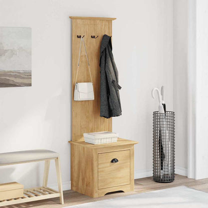Hallway Cabinet with Drawer BODO Honey Brown 50 x 40 x 156.7 cm