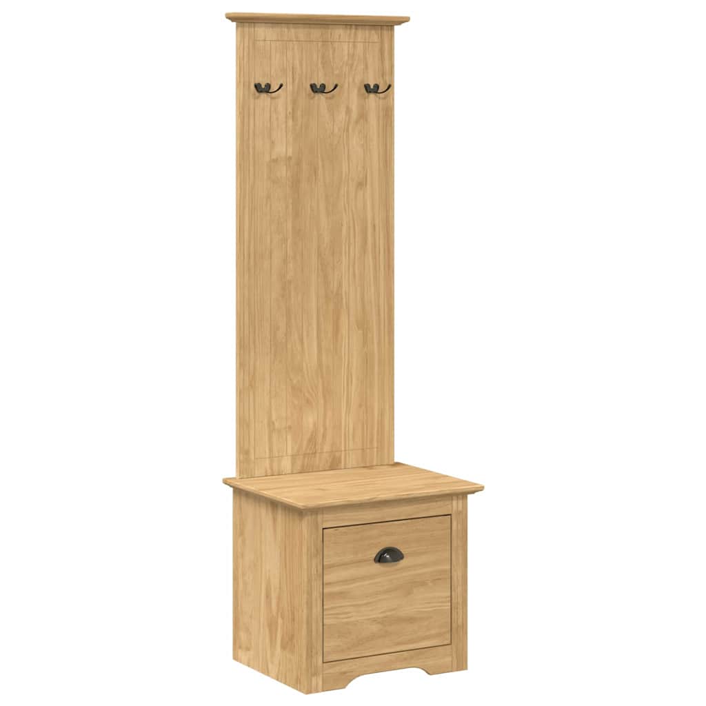 Hallway Cabinet with Drawer BODO Honey Brown 50 x 40 x 156.7 cm