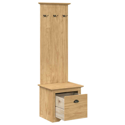 Hallway Cabinet with Drawer BODO Honey Brown 50 x 40 x 156.7 cm