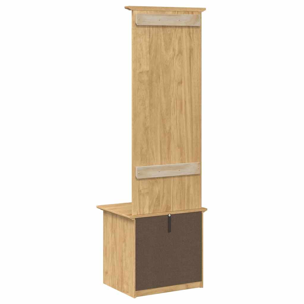 Hallway Cabinet with Drawer BODO Honey Brown 50 x 40 x 156.7 cm