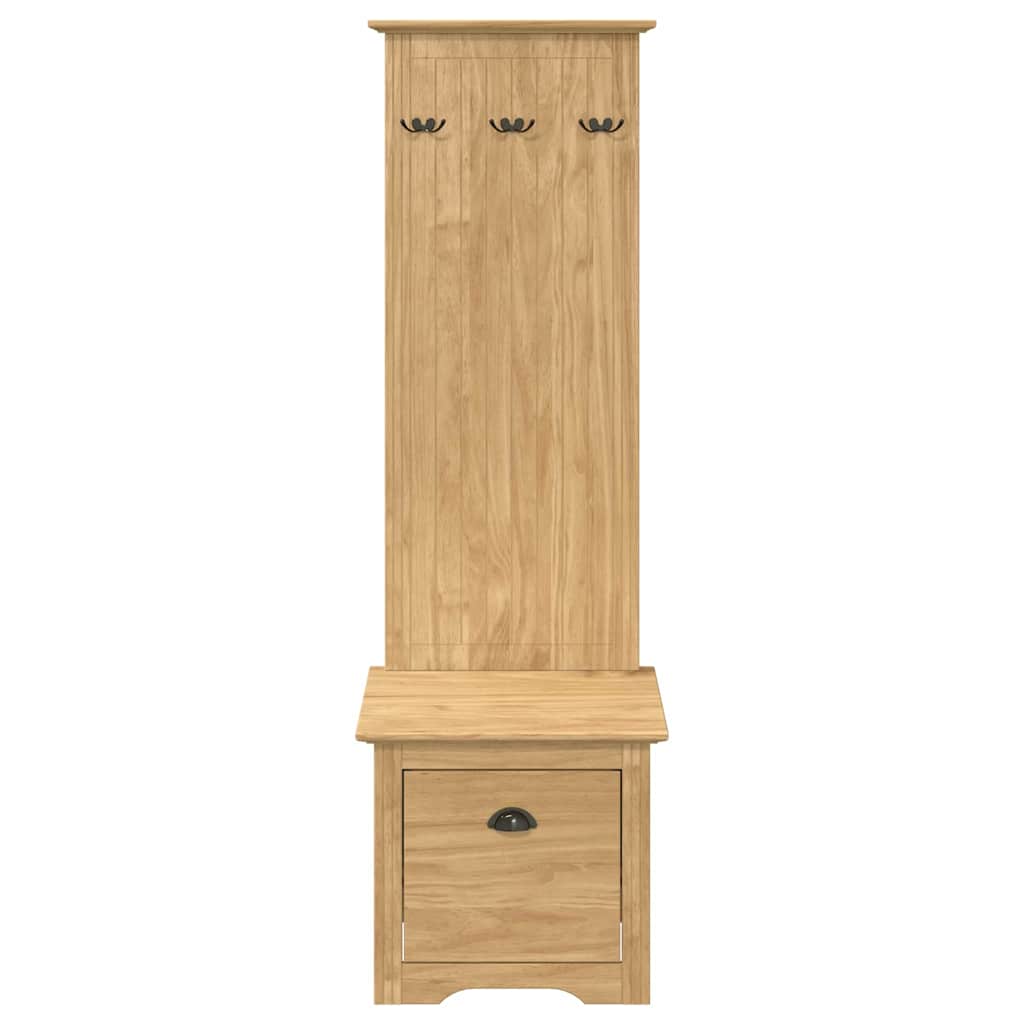 Hallway Cabinet with Drawer BODO Honey Brown 50 x 40 x 156.7 cm