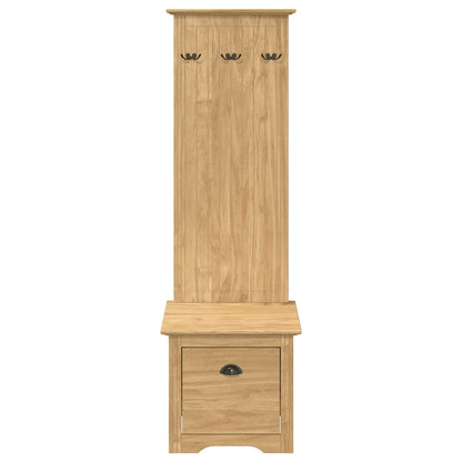 Hallway Cabinet with Drawer BODO Honey Brown 50 x 40 x 156.7 cm
