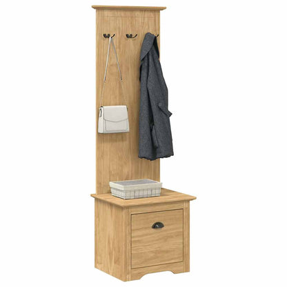 Hallway Cabinet with Drawer BODO Honey Brown 50 x 40 x 156.7 cm