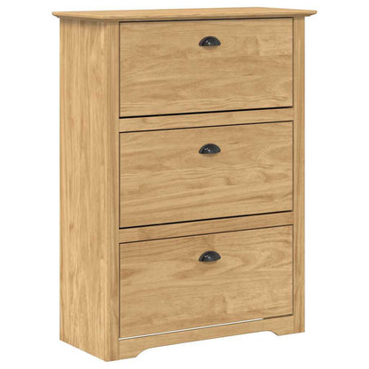 Shoe Rack BODO Honey Brown 80 x 35 x 118 cm Engineered Wood
