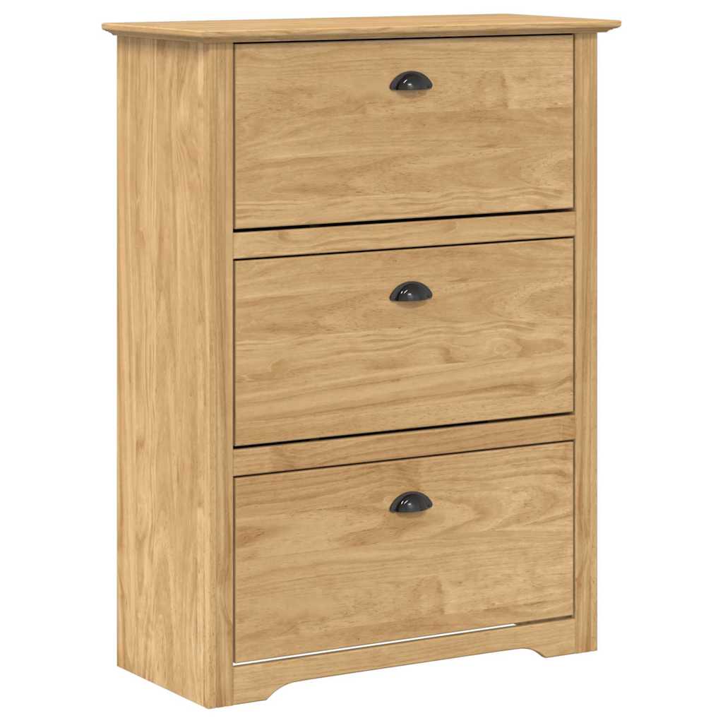 Shoe Rack BODO Honey Brown 80 x 35 x 118 cm Engineered Wood