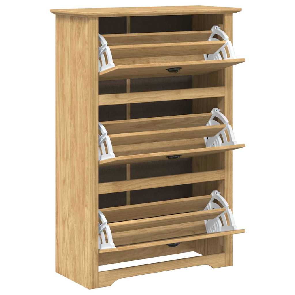 Shoe Rack BODO Honey Brown 80 x 35 x 118 cm Engineered Wood