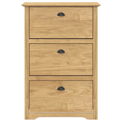 Shoe Rack BODO Honey Brown 80 x 35 x 118 cm Engineered Wood