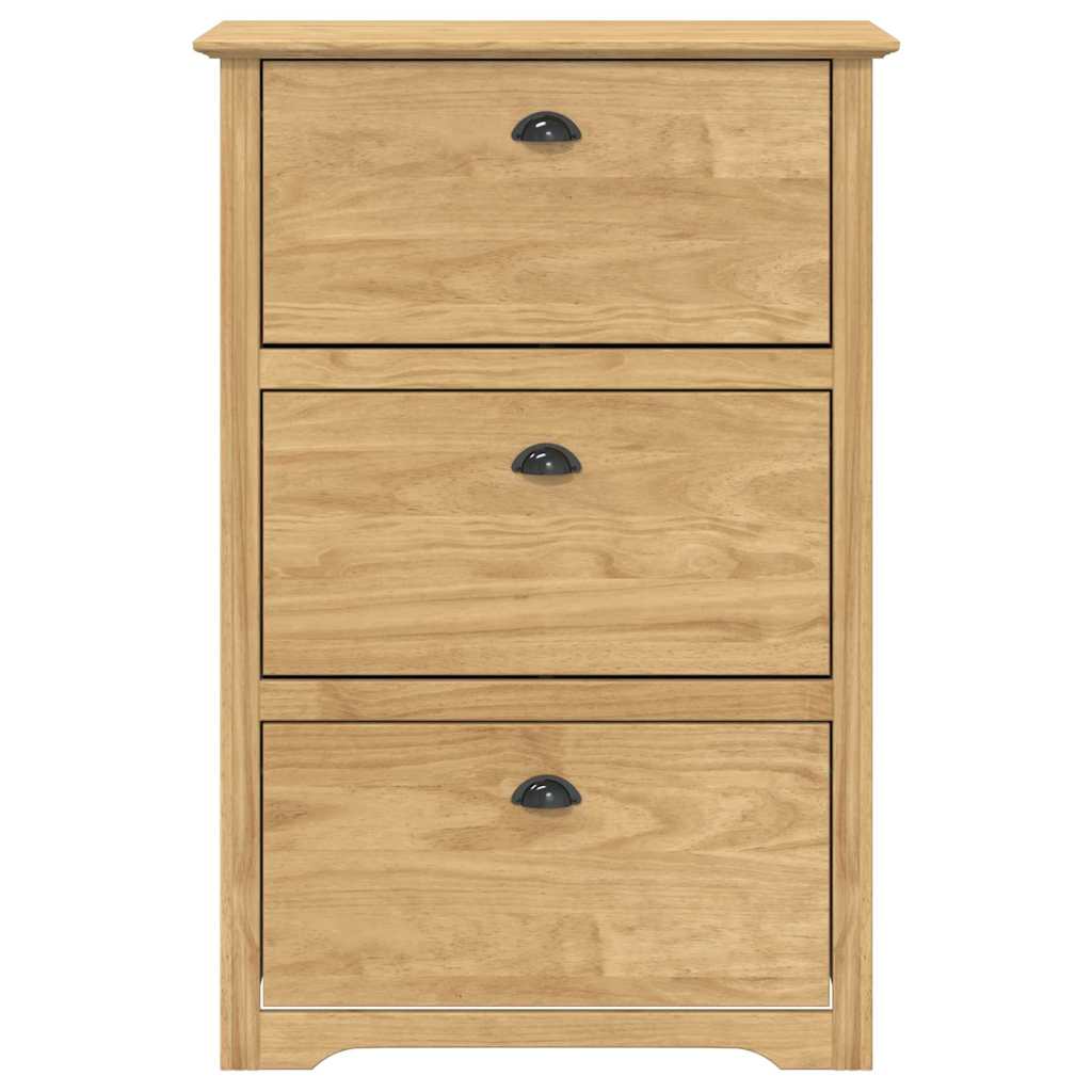 Shoe Rack BODO Honey Brown 80 x 35 x 118 cm Engineered Wood