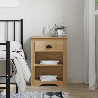 Bedside Cabinet with Drawer BODO Honey Brown 53 x 38.5 x 67 cm