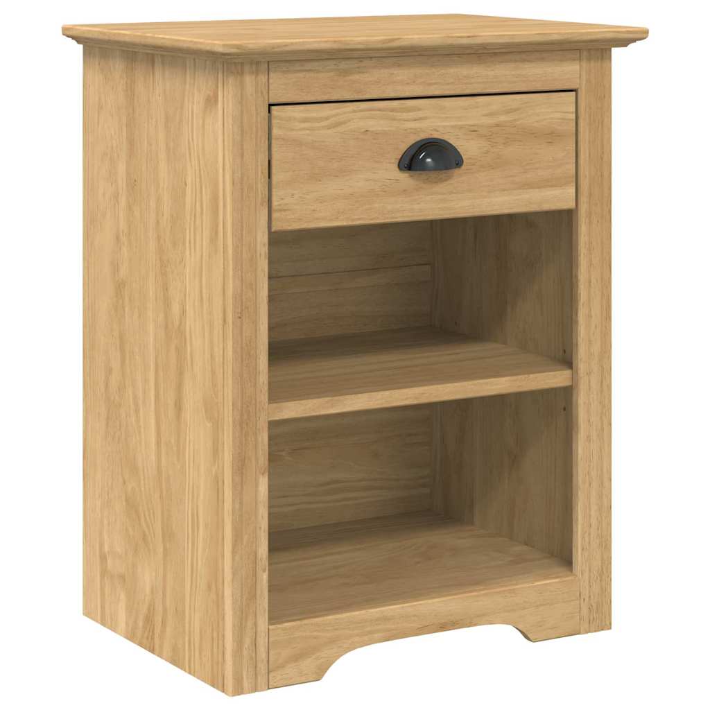 Bedside Cabinet with Drawer BODO Honey Brown 53 x 38.5 x 67 cm