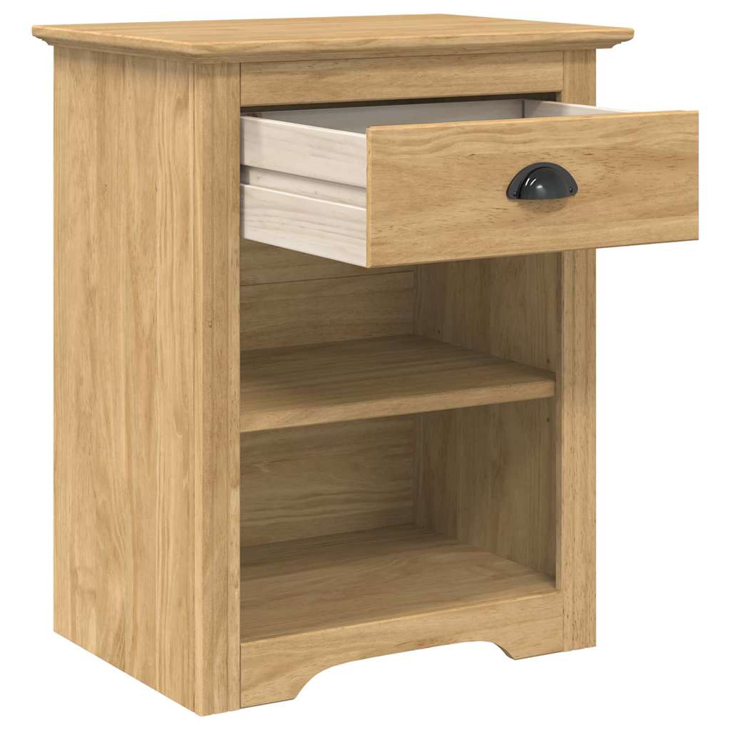 Bedside Cabinet with Drawer BODO Honey Brown 53 x 38.5 x 67 cm