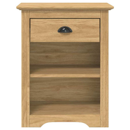 Bedside Cabinet with Drawer BODO Honey Brown 53 x 38.5 x 67 cm