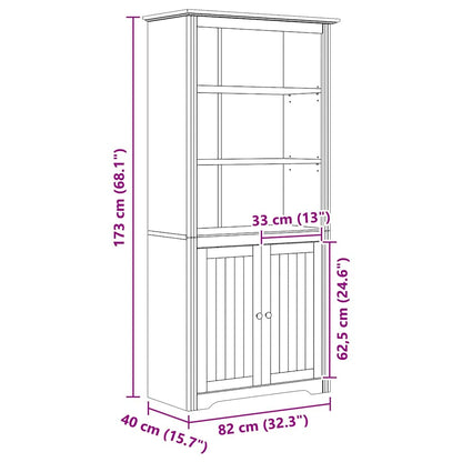 Bookcase BODO Honey Brown 82 x 40 x 173 cm Engineered Wood