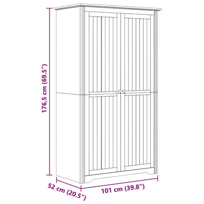 Wardrobe BODO Honey Brown 53.5 x 99 x 173 cm Engineered Wood