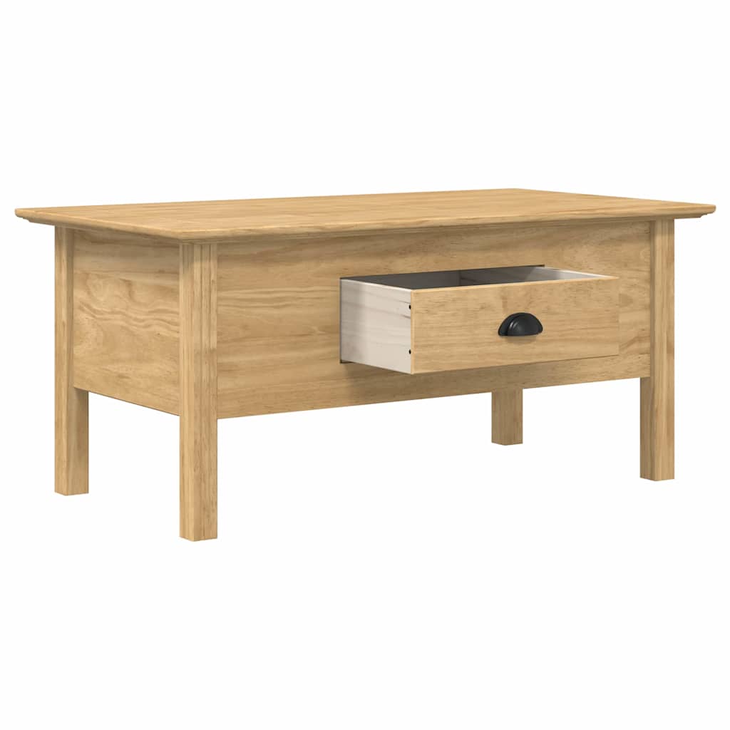 Coffee Table with Drawer BODO Honey Brown 100 x 55 x 45.8 cm
