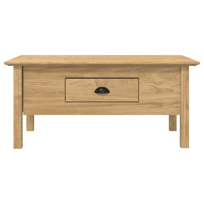 Coffee Table with Drawer BODO Honey Brown 100 x 55 x 45.8 cm