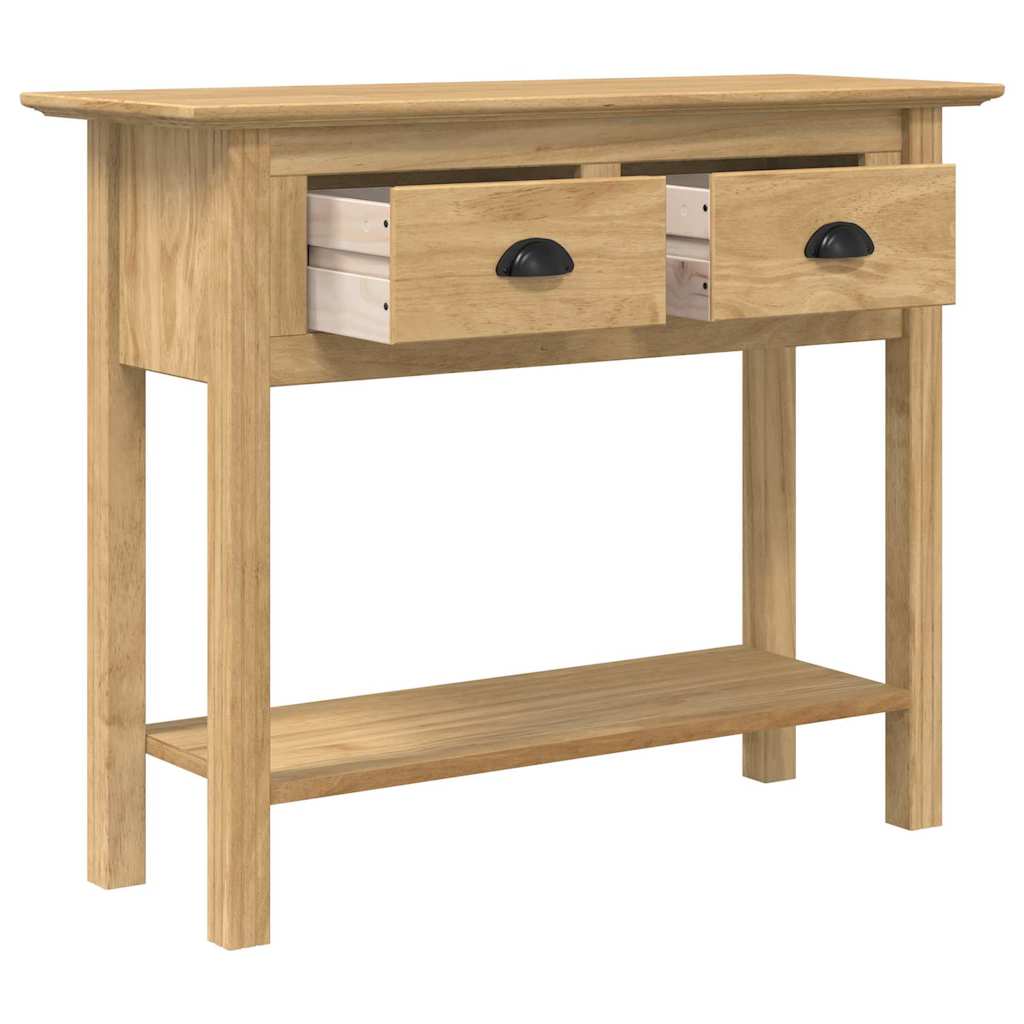 Console Table with Drawer BODO Honey Brown 91 x 34.7 x 74 cm