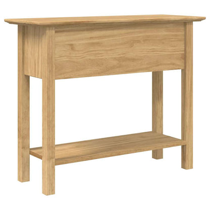 Console Table with Drawer BODO Honey Brown 91 x 34.7 x 74 cm