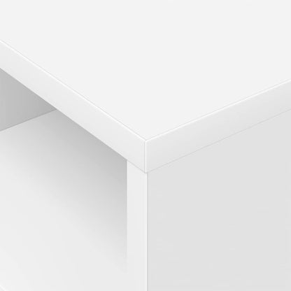 End Table White 30.5 x 30 x 45 cm Engineered Wood