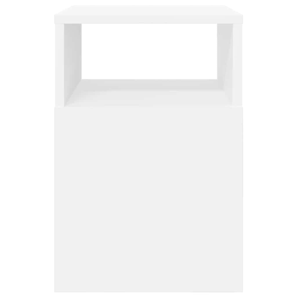 End Table White 30.5 x 30 x 45 cm Engineered Wood