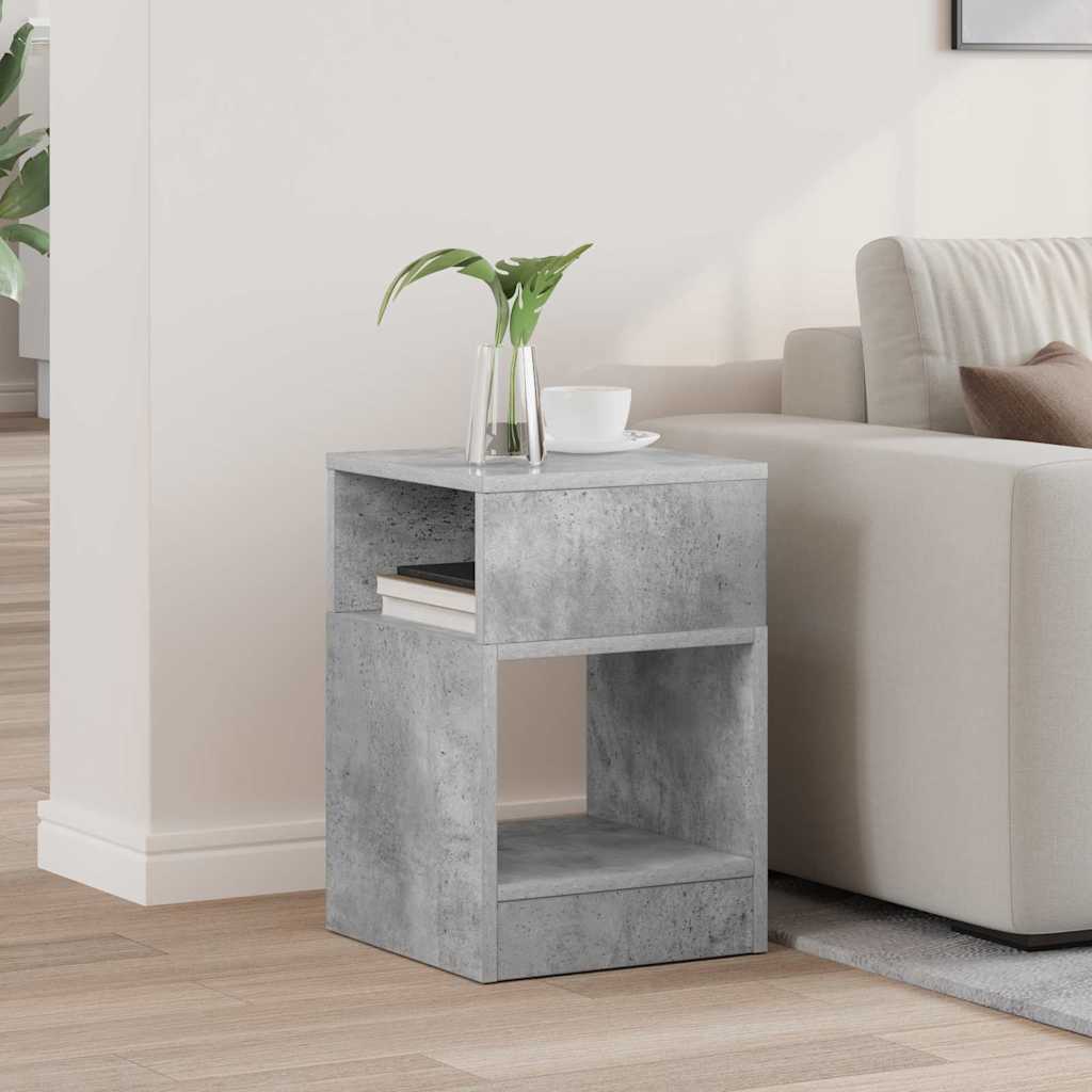 End Table Concrete Grey 30.5 x 30 x 45 cm Engineered Wood