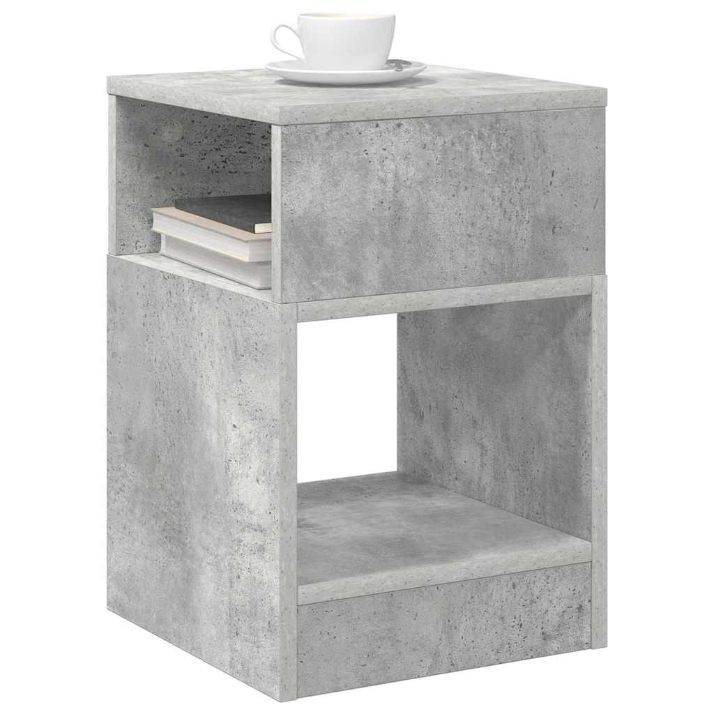 End Table Concrete Grey 30.5 x 30 x 45 cm Engineered Wood
