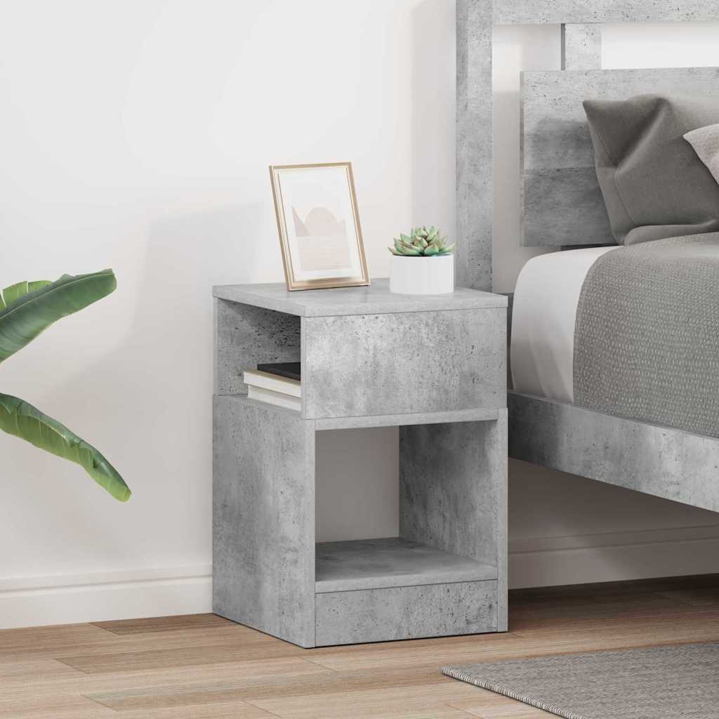 End Table 2 pcs Concrete Grey 30.5 x 30 x 45 cm Engineered Wood