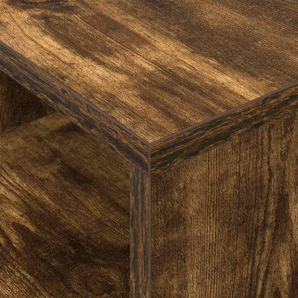 End Table Smoked Oak 30.5 x 30 x 45 cm Engineered Wood