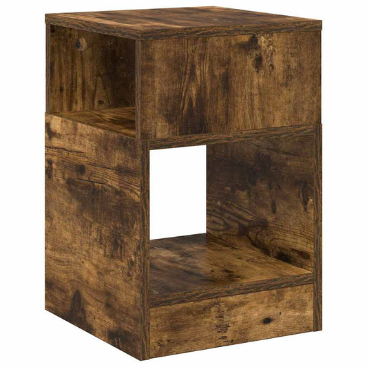 End Table Smoked Oak 30.5 x 30 x 45 cm Engineered Wood