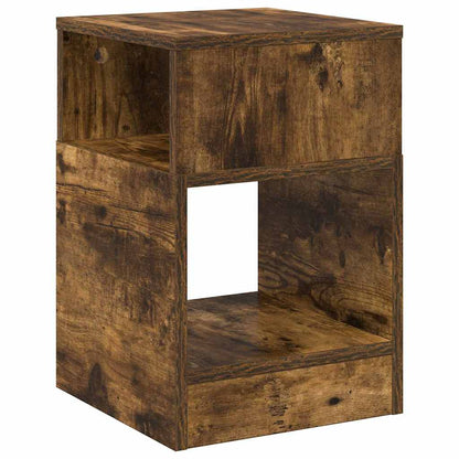 End Table Smoked Oak 30.5 x 30 x 45 cm Engineered Wood