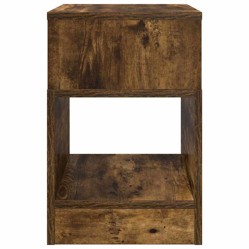 End Table Smoked Oak 30.5 x 30 x 45 cm Engineered Wood