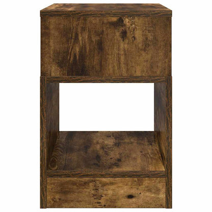End Table Smoked Oak 30.5 x 30 x 45 cm Engineered Wood