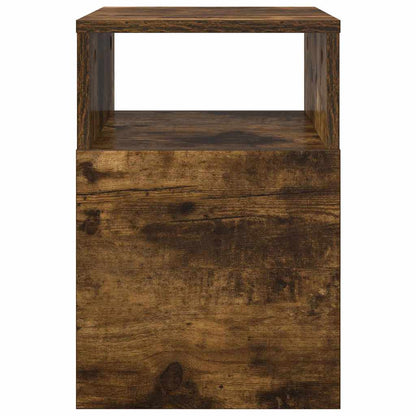 End Table Smoked Oak 30.5 x 30 x 45 cm Engineered Wood