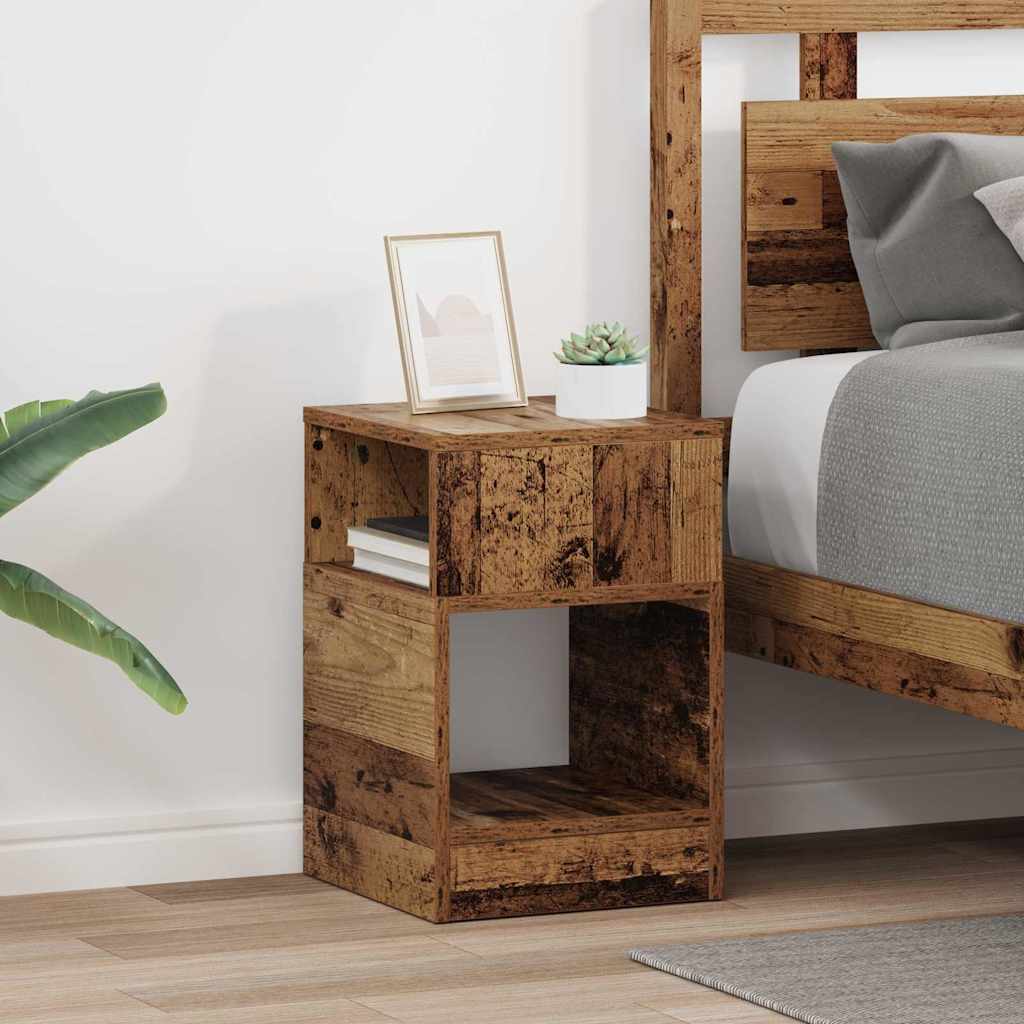 End Table 2 pcs Old Wood 30.5 x 30 x 45 cm Engineered Wood