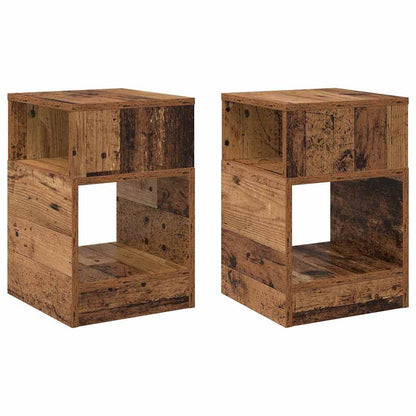End Table 2 pcs Old Wood 30.5 x 30 x 45 cm Engineered Wood