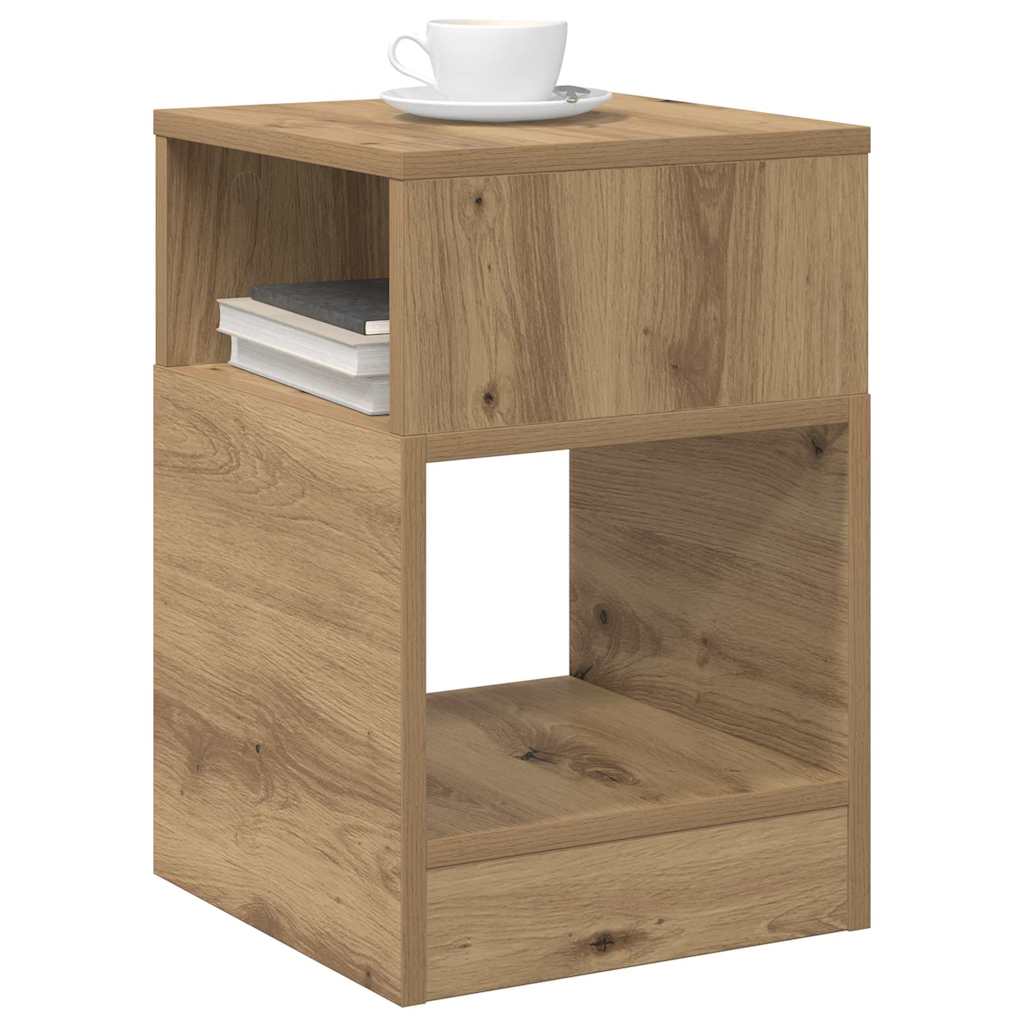 End Table Artisan Oak 30.5 x 30 x 45 cm Engineered Wood