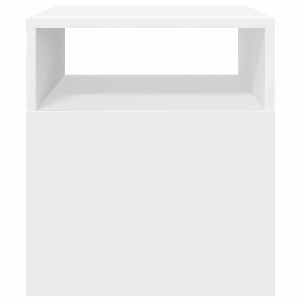 End Table White 40.5 x 40 x 45 cm Engineered Wood